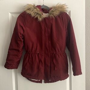 Girls Copper Key size large maroon jacket